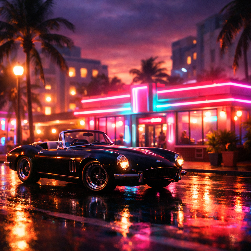 Arte promocional neón de la reserva de GTA 6
